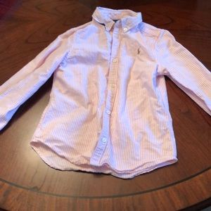 Ralph Lauren pink striped button down. Like new
